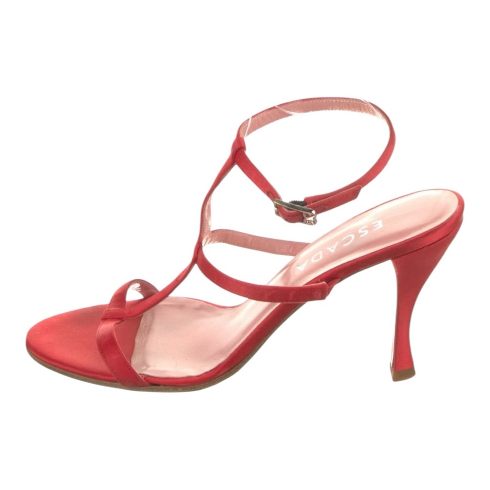 Escada Women’s Red Strappy Heels Sandals Size 8.5